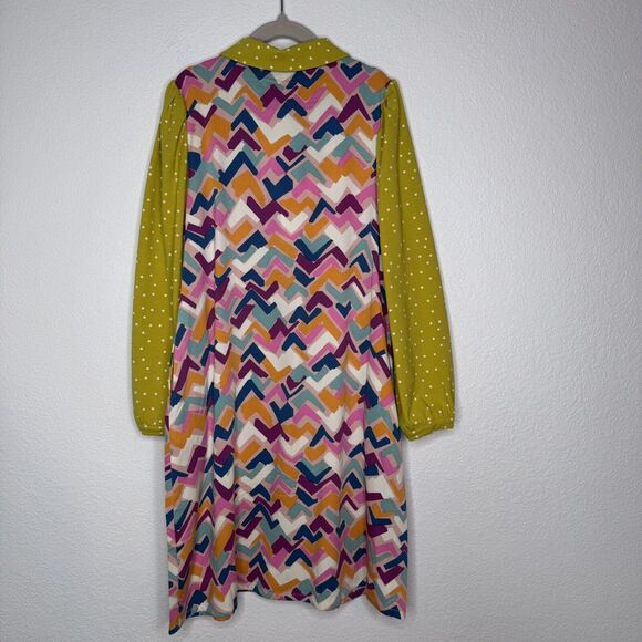 NEW Finding Foxtale Girls Artist Dress Size 8 Limon Pink Retro Colorful $58 - Picture 8 of 11